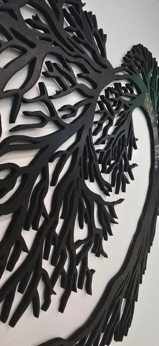 🌳 Décoration murale Arbre Infini personnalisé en bois – Amour éternel et naturel ❤️