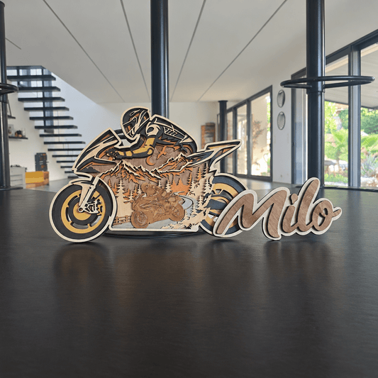 Décoration 3D personnalisée en bois – 40 × 60 cm - Elograv'art