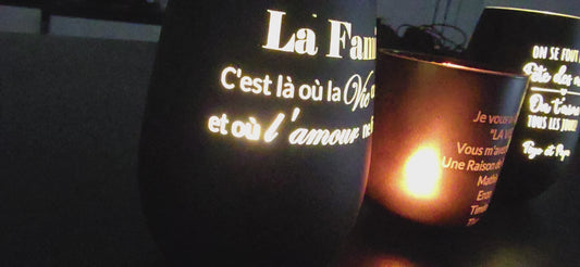 ⭐ Photophore Personnalisé – Gravure au Choix | Création Artisanale