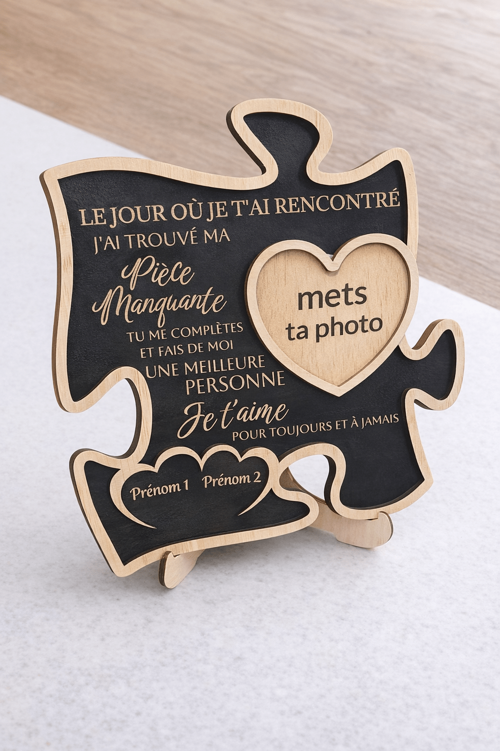 Puzzle Personalisé st valentin - Elograv'art