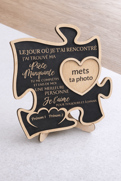 Puzzle Personalisé st valentin - Elograv'art