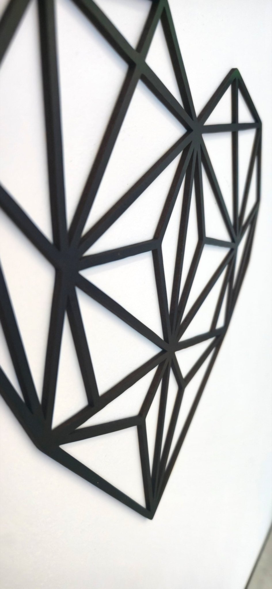 Décoration murale coeur Géométrique - Elograv'art