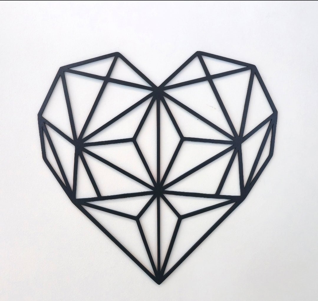 Décoration murale coeur Géométrique - Elograv'art