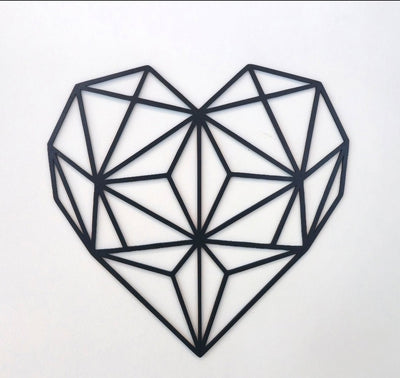 Décoration murale coeur Géométrique - Elograv'art