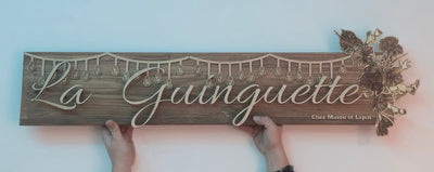 Panneau enseigne personnalisé 1m × 20cm - Elograv'art